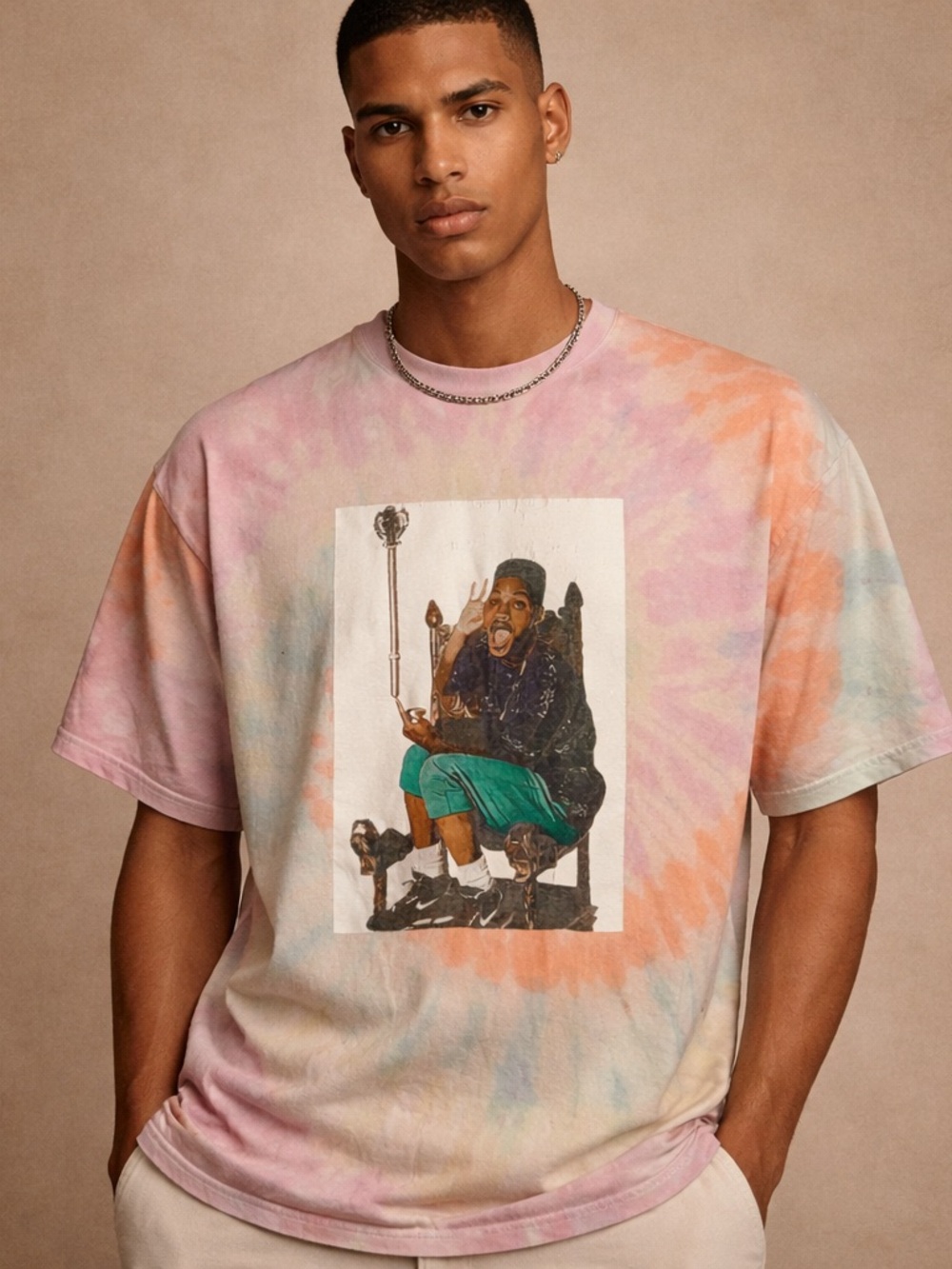 Vintage Style Tie Dye Graphic T-Shirt